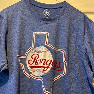 47 Texas Rangers Womens / mama Short Sleeve Distressed Look  medium